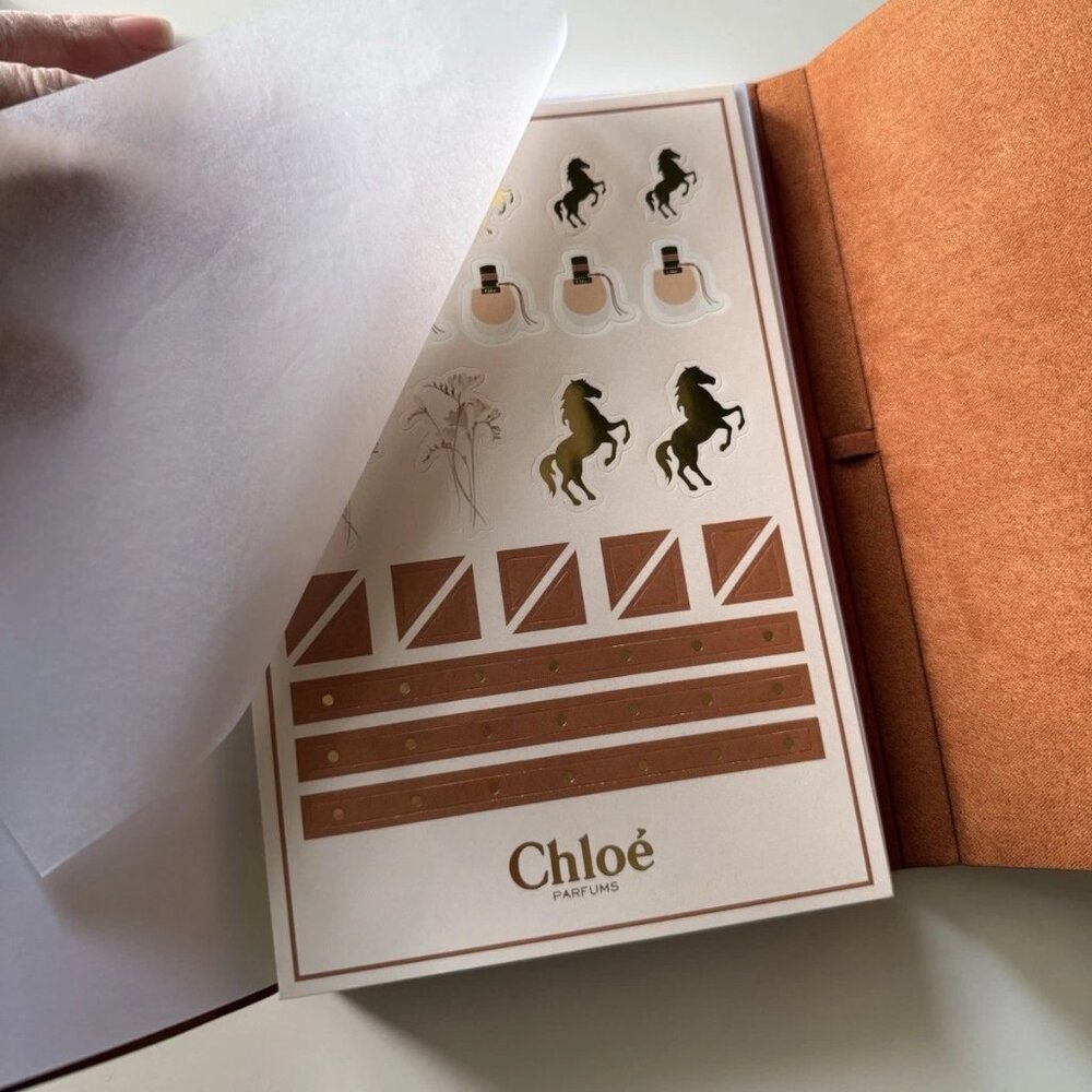 SOLD. CHLOE Georgia Medium Bifold Wallet in Gold & new Nomad Notebook Stickers - Picture 4 of 9
